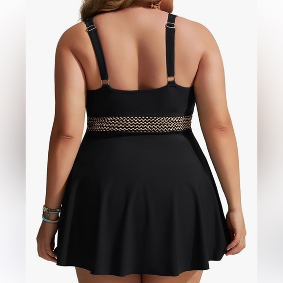 Hanna Nikole Tankini Flowy Swimdress Tummy Control Bathing Suits with Shorts - Picture 13 of 14